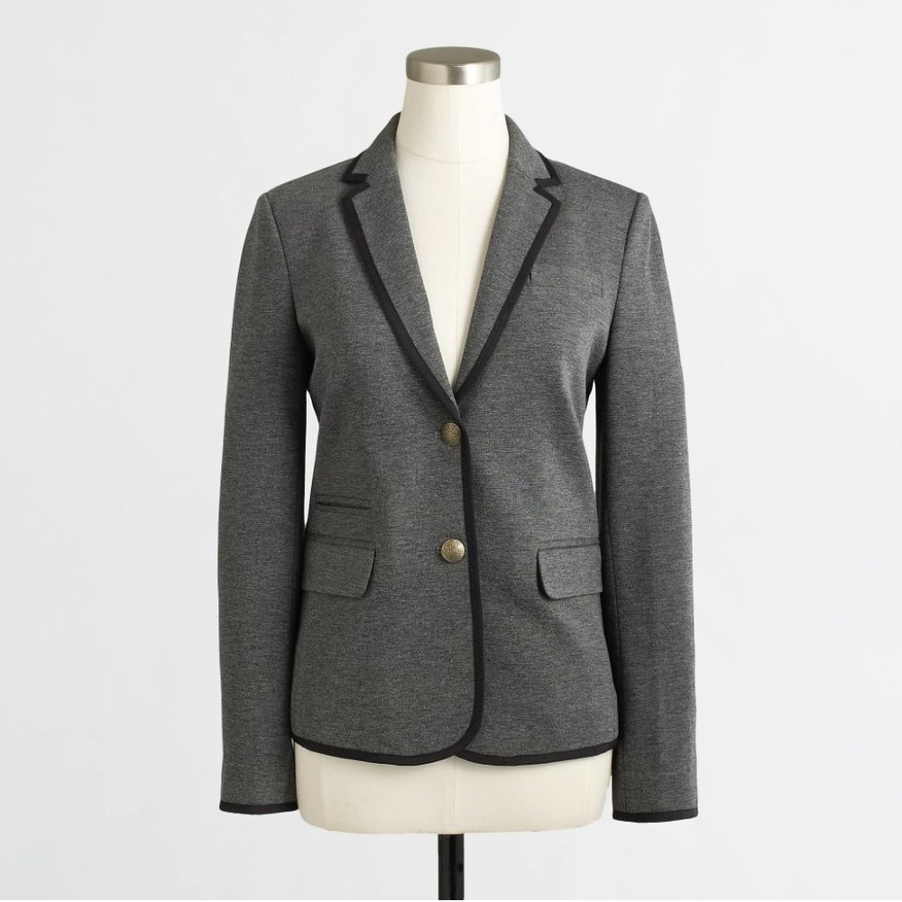 J. Crew Tipped Knit Blazer